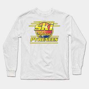 Pyrenees spain to ski logo Long Sleeve T-Shirt